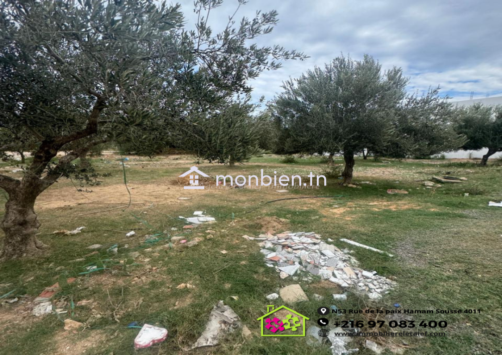 Terrain 476 m² a vendre a bhaier Hammam sousse