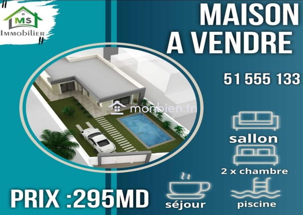 Charmante villa avec piscine à vendre à Hammamet Sud51355351