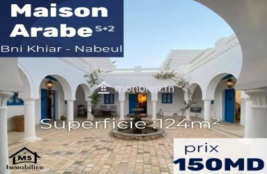 Maison arabe RDC S+2 à Beni Khiar à vendre 51355351