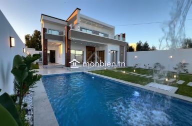 Villa S+4 toute neuve avec piscine à vendre à Hammamet Sud 51355351