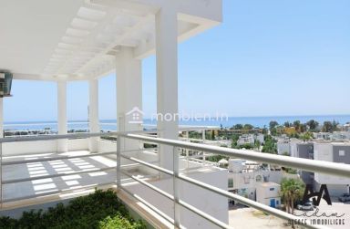 Penthouse S+4 de 366 m² au 6ᵉ étage à Mrezga, Hammamet Nord.