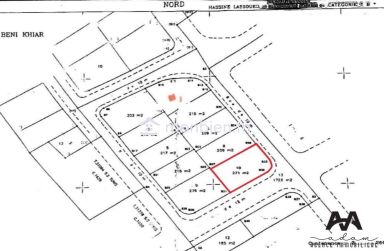 Terrain qui fait le coin de 271m² à Beni Khiar.